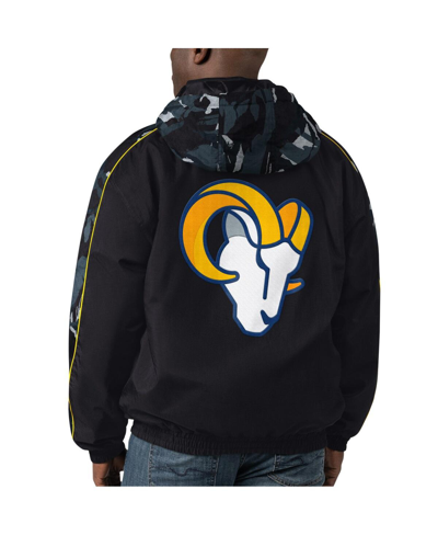 Starter Black Los Angeles Rams Thursday Night Gridiron Full-zip Hoodie In Black