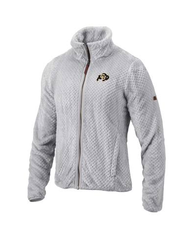 Shop Columbia Women's  Gray Colorado Buffaloes Fire Side Iiâ Full-zip Jacket