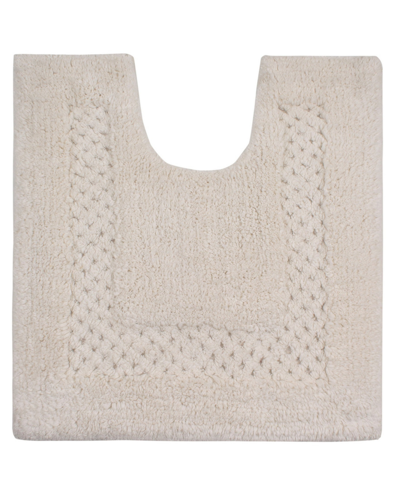 Home Weavers Classy U-shape Contour Toilet Rug, 20" X 20" In Ivory