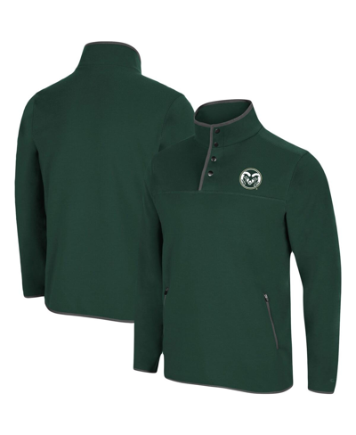 Shop Colosseum Men's  Green Colorado State Rams Rebound Snap Pullover Jacket