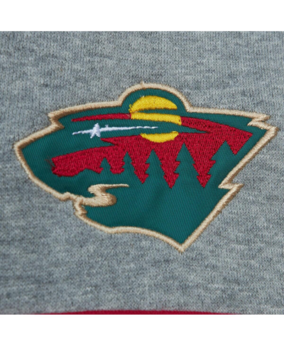 Mitchell & Ness Men's  Green, Gray Minnesota Wild Head Coach Pullover Hoodie In Green,gray