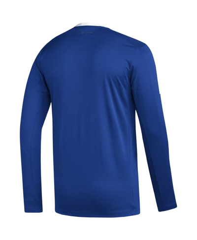 Shop Adidas Originals Men's Adidas Blue New York Rangers Aeroready Long Sleeve T-shirt