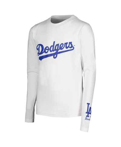Shop Stitches Big Boys  Royal, White Los Angeles Dodgers T-shirt Combo Set In Royal,white