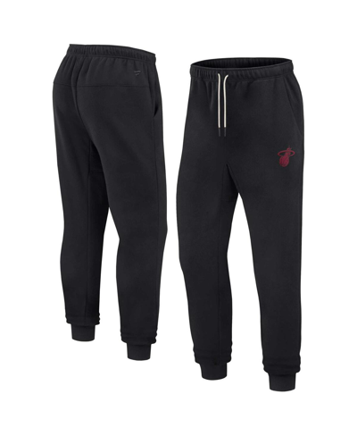 Fanatics Signature Men's And Women's  Black Miami Heat Super Soft Fleece Jogger In Black