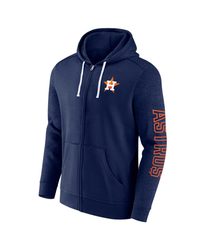 Shop Fanatics Men's  Navy Houston Astros Offensive Line Up Full-zip Hoodie