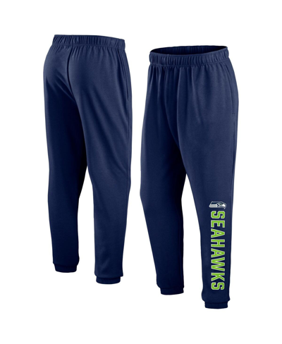 Shop Fanatics Men's  College Navy Seattle Seahawks Chop Block Fleece Sweatpants