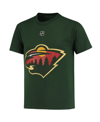 Outerstuff Big Boys Kirill Kaprizov Green Minnesota Wild Player Name And Number T-shirt In Green