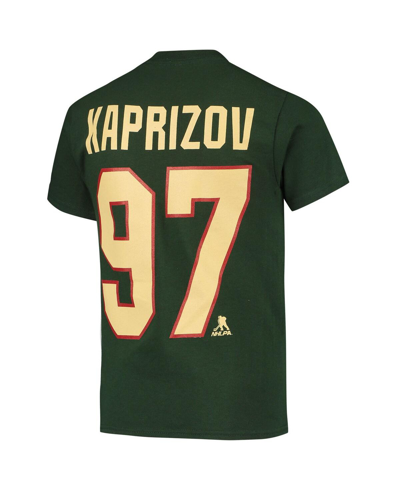 Outerstuff Big Boys Kirill Kaprizov Green Minnesota Wild Player Name And Number T-shirt In Green