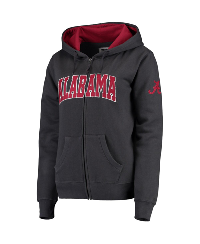 Shop Colosseum Women's Stadium Athletic Charcoal Alabama Crimson Tide Arched Name Full-zip Hoodie
