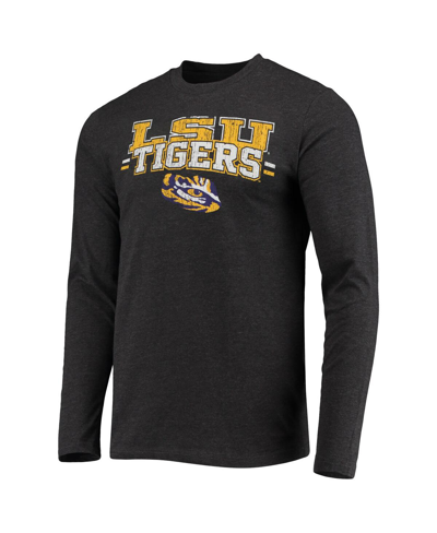 Shop Concepts Sport Men's  Purple, Heathered Charcoal Distressed Lsu Tigers Meter Long Sleeve T-shirt And  In Purple,heathered Charcoal