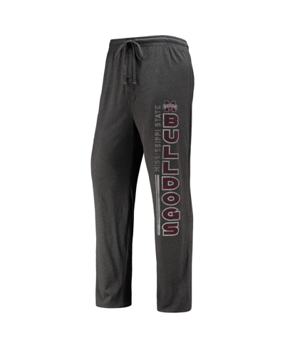 Concepts Sport Men's  Heathered Charcoal, Maroon Distressed Virginia Tech Hokies Meter T-shirt And Pa In Heathered Charcoal,maroon