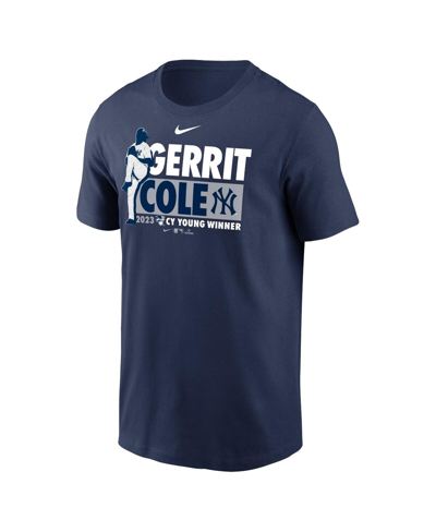 Shop Nike Men's  Gerrit Cole Navy New York Yankees 2023 Al Cy Young Award Winner T-shirt