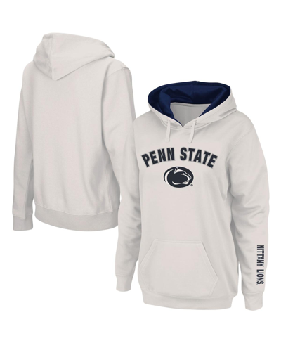 Colosseum White Penn State Nittany Lions Arch & Logo 1 Pullover Hoodie In White