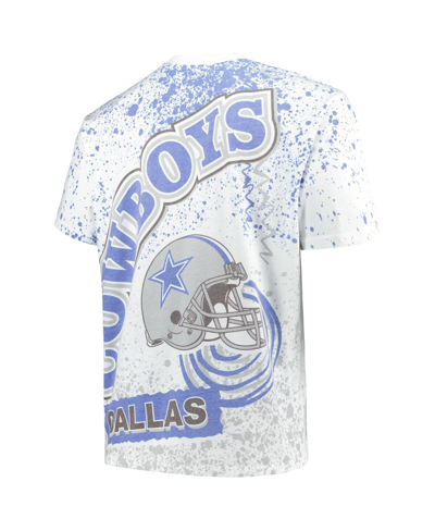 Mitchell & Ness Men's  White Dallas Cowboys Big And Tall Allover Print T-shirt In White