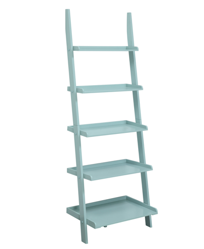 Shop Convenience Concepts 25" Solid Pine American Heritage Bookshelf Ladder In Sea Foam