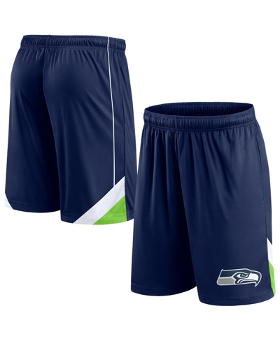 Shop Fanatics Men's  Navy Seattle Seahawks Big And Tall Interlock Shorts