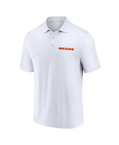 Fanatics Men's  White, Navy Chicago Bears Lockup Two-pack Polo Shirt Set In White,navy