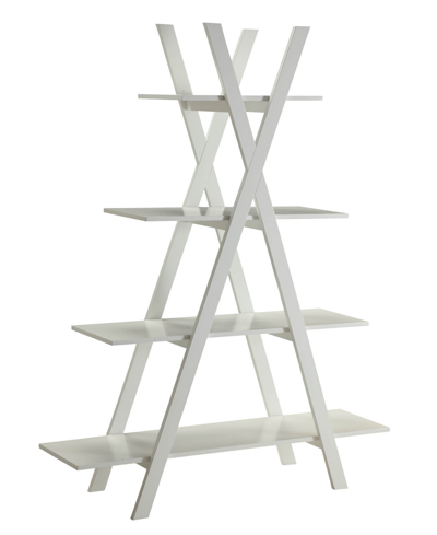 Shop Convenience Concepts 45.75" Medium Density Fiberboard (mdf) Oxford A Frame Bookshelf In White