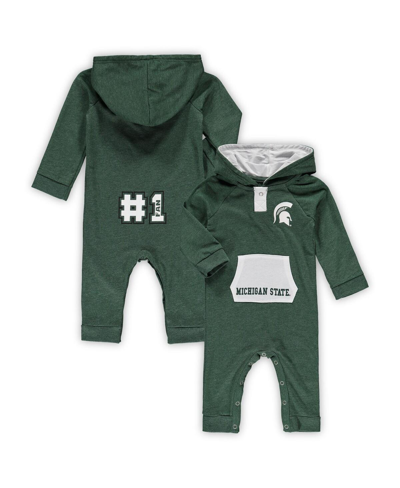 Shop Colosseum Newborn And Infant Boys And Girls  Heathered Green Michigan State Spartans Henry Pocketed H