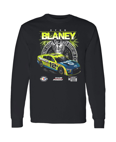 Shop Team Penske Men's  Black Ryan Blaney 2023 Nascar Cup Series Champion Official Long Sleeve T-shirt
