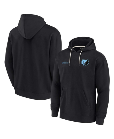 Fanatics Signature Unisex  Black Memphis Grizzlies Super Soft Fleece Pullover Hoodie In Black