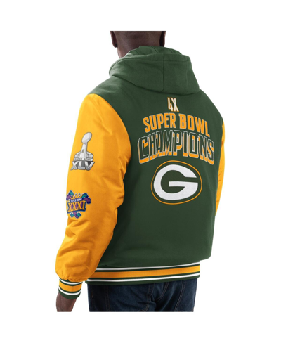 Shop G-iii Sports By Carl Banks Men's  Green, Gold Green Bay Packers Player Option Full-zip Hoodie Jacket In Green,gold