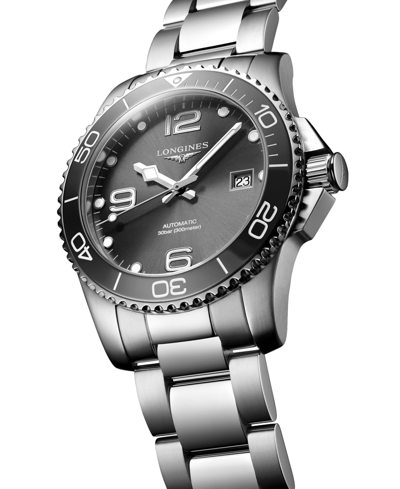 Longines Hydroconquest Automatic 41mm Grey Dial Ceramic Bezel Men's Watch L3.781.4.76.6 In No Color