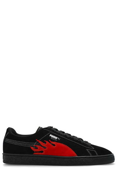Shop Puma X Butter Goods Round Toe Sneakers In Black
