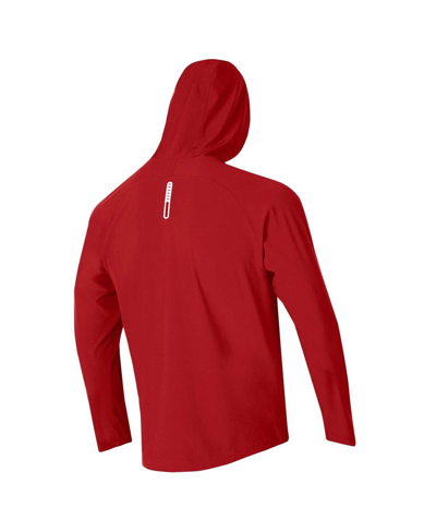 Shop Under Armour Men's  Red Wisconsin Badgers Unstoppable Raglan Full-zip Jacket