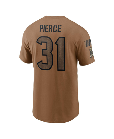 Shop Nike Men's  Dameon Pierce Brown Distressed Houston Texans 2023 Salute To Service Name And Number T-sh