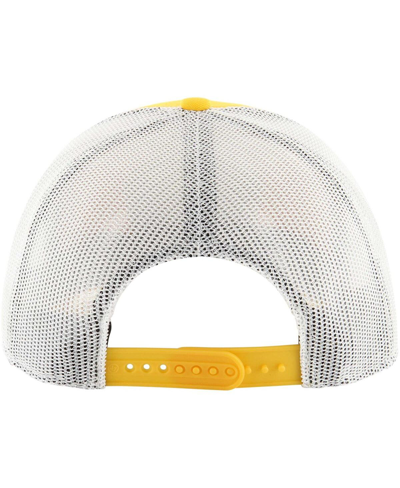 Shop 47 Brand Men's ' Gold Golden State Warriors Semi Patch Trucker Adjustable Hat