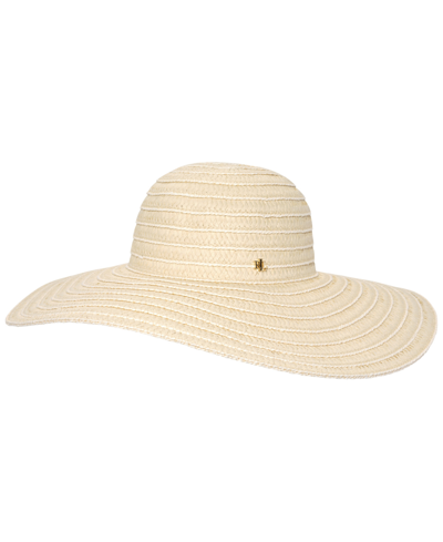 Shop Lauren Ralph Lauren Stripe Sun Hat In Natural,white
