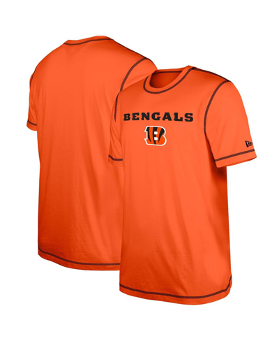 New Era Orange Cincinnati Bengals Third Down Puff Print T-shirt In Orange