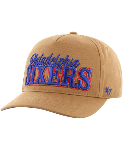 47 Brand Men's ' Tan Philadelphia 76ers Barnes Hitch Adjustable Hat In Tan