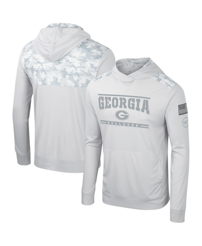 Shop Colosseum Men's  Gray Georgia Bulldogs Oht Military-inspired Appreciation Long Sleeve Hoodie T-shirt