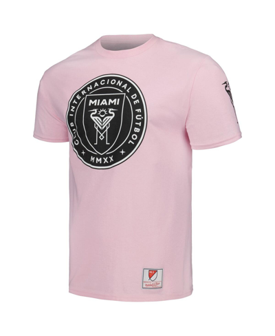 Shop Mitchell & Ness Men's  Pink Inter Miami Cf Team Trio Lockup T-shirt