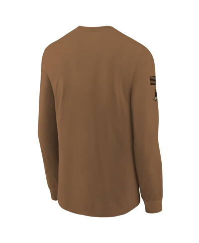 Shop Nike Big Boys  Brown New York Giants 2023 Salute To Service Long Sleeve T-shirt