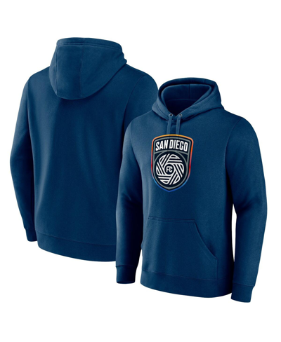Shop Fanatics Men's  Navy San Diego Fc Primary Logo Fleece Pullover Hoodie