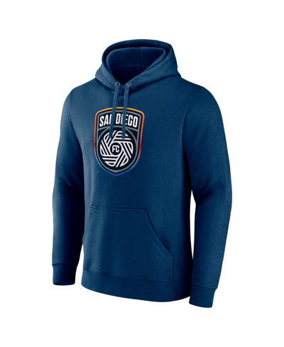 Shop Fanatics Men's  Navy San Diego Fc Primary Logo Fleece Pullover Hoodie