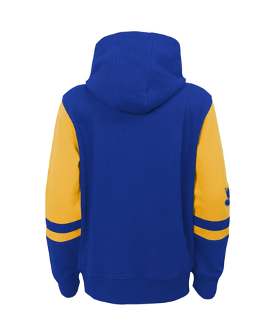 Outerstuff Big Boys Blue St. Louis Blues Face Off Color Block Full-zip Hoodie In Blue