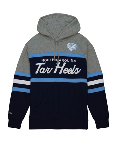 Mitchell & Ness Men's  Navy North Carolina Tar Heels Head Coach Pullover Hoodie In Navy