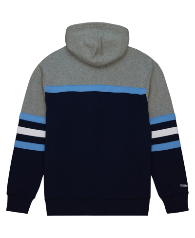 Mitchell & Ness Men's  Navy North Carolina Tar Heels Head Coach Pullover Hoodie In Navy