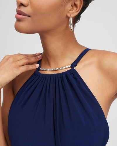 Chico's Parker One Piece Swimsuit In Navy Blue