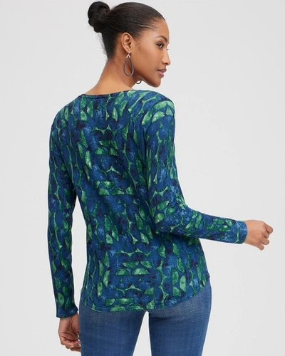 Shop Chico's Half Moon V-neck Pullover Sweater In Green Size Xxl |  In Twisted Ivy