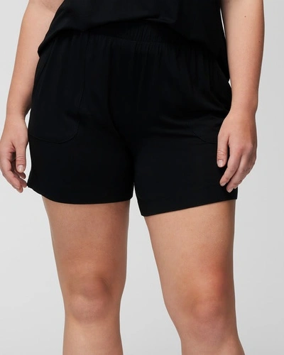 Soma Women's Cool Nights Long Pajama Shorts In Black Size Small |  Mother's Day Pajamas In Black