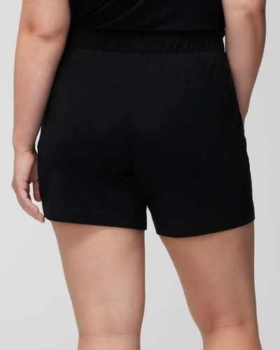 Soma Women's Cool Nights Long Pajama Shorts In Black Size Small |  Mother's Day Pajamas In Black