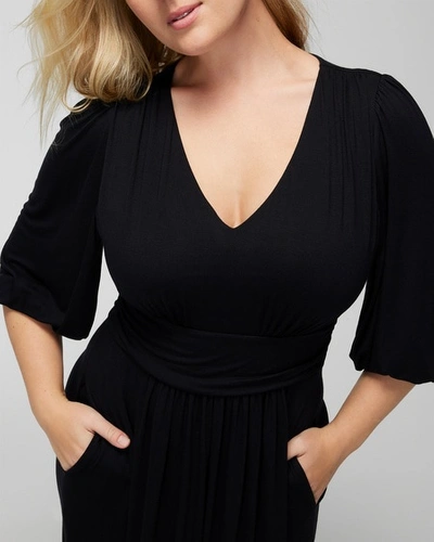Shop Soma Women's Soft Jersey Midi Bra Dress In Black Size Medium |