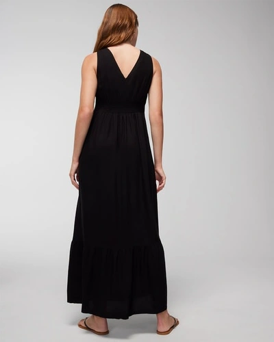 Shop Soma Women's Woven Peasant Bra Dress In Black Size Xs |