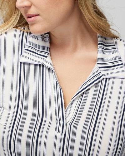 Shop Soma Women's Cool Nights Split-neck Short Sleeve T-shirt In Lavender Size Large |