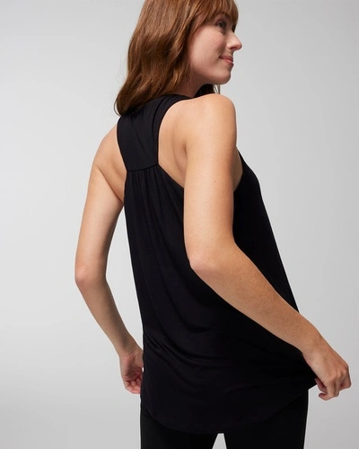 Soma Women's Soft Jersey Racerback Bra Tank Top In Black Size 2xl |  In Black